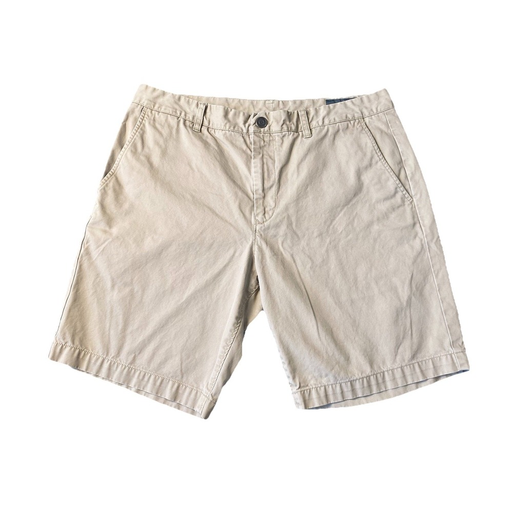 Bonobos Shorts Mens 35 Tan Athletic 9 Inch Chino Flat Front Twill Casual Preppy